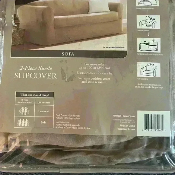 Faux Suede Slipcover NWOT - Picture 1 of 7